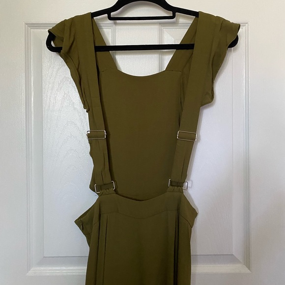 Zara olive culotte overall jumpsuit - Picture 9 of 14